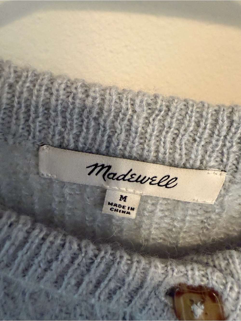 Madewell Pale Blue Button-Front Cardigan - Picture 2 of 2